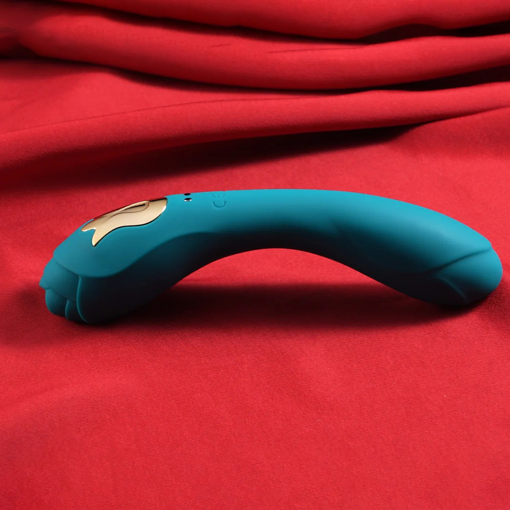 Compact rose vibrator for powerful suction and vibration stimulation