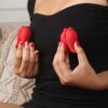 Fish-shaped nipple massager with soft silicone tips for gentle stimulation
