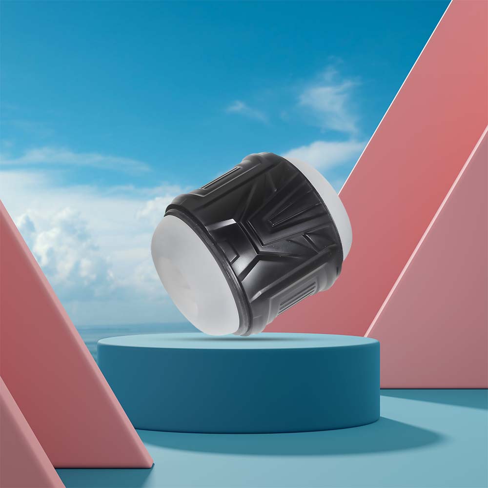 Black male masturbator with soft textured sleeve for realistic sensation