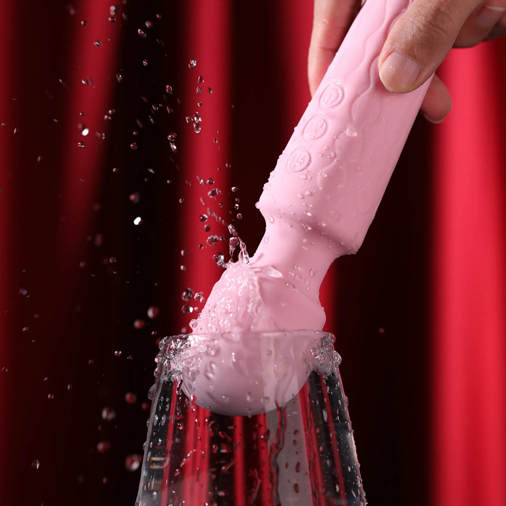 Powerful wand vibrator with rounded massage head and ergonomic handle