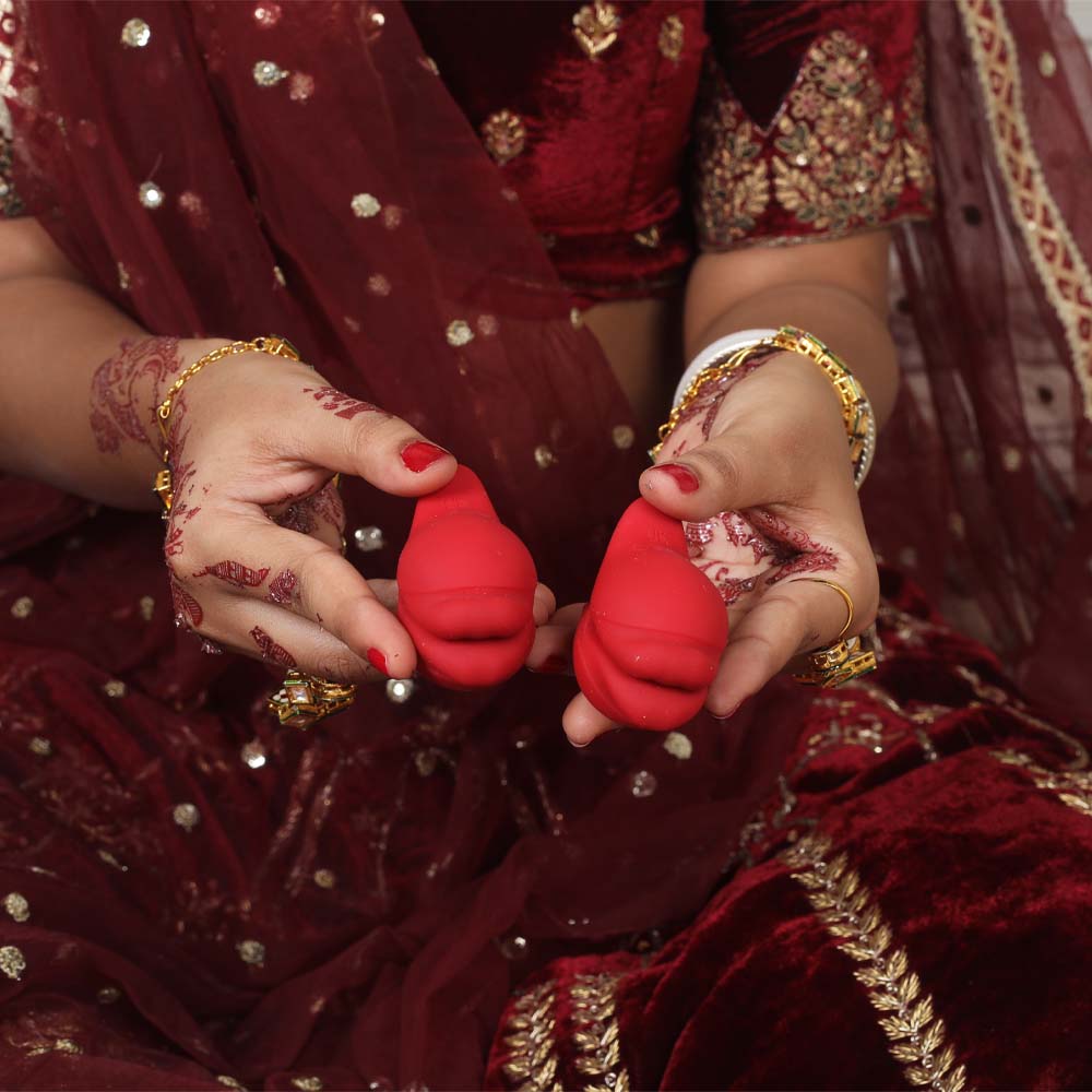 Dual fish nipple vibrators with smooth finish and powerful motors