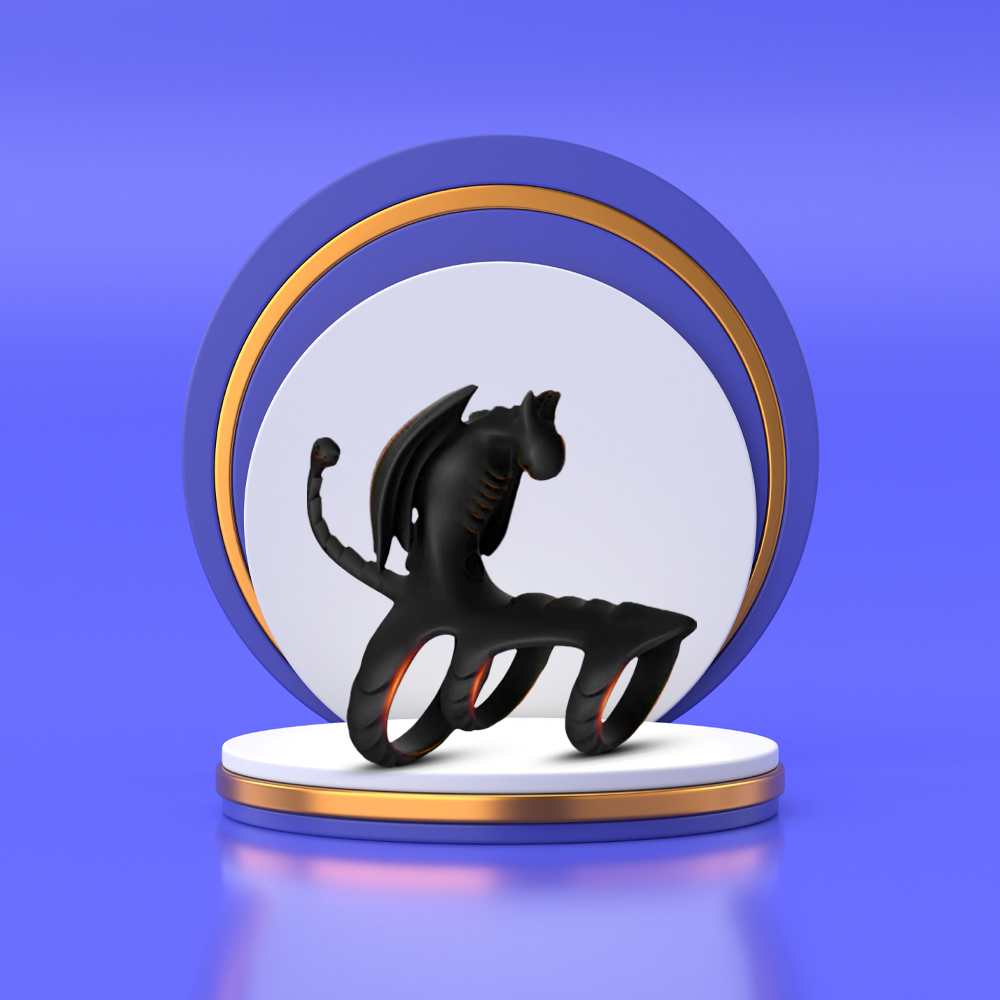 Stealth-themed silicone ring for improved stamina and visual excitement