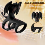 Bat-themed penis ring made of soft, stretchy silicone for performance enhancement