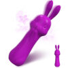 Rechargeable Arctic Hare vibrator with soft silicone and thrusting action