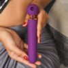 Classic AV wand vibrator with rounded head for full-body and clitoral stimulation