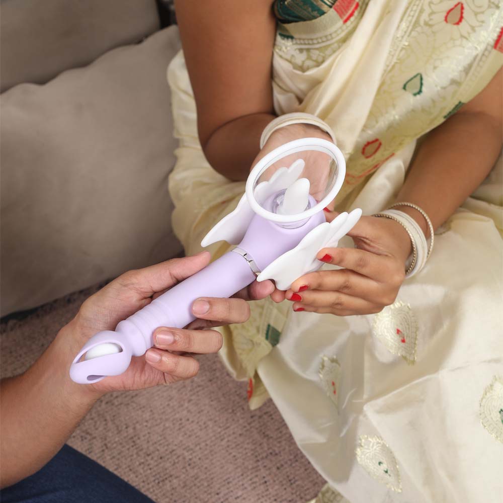 Classic wand-style massager with flexible head and multiple vibration settings