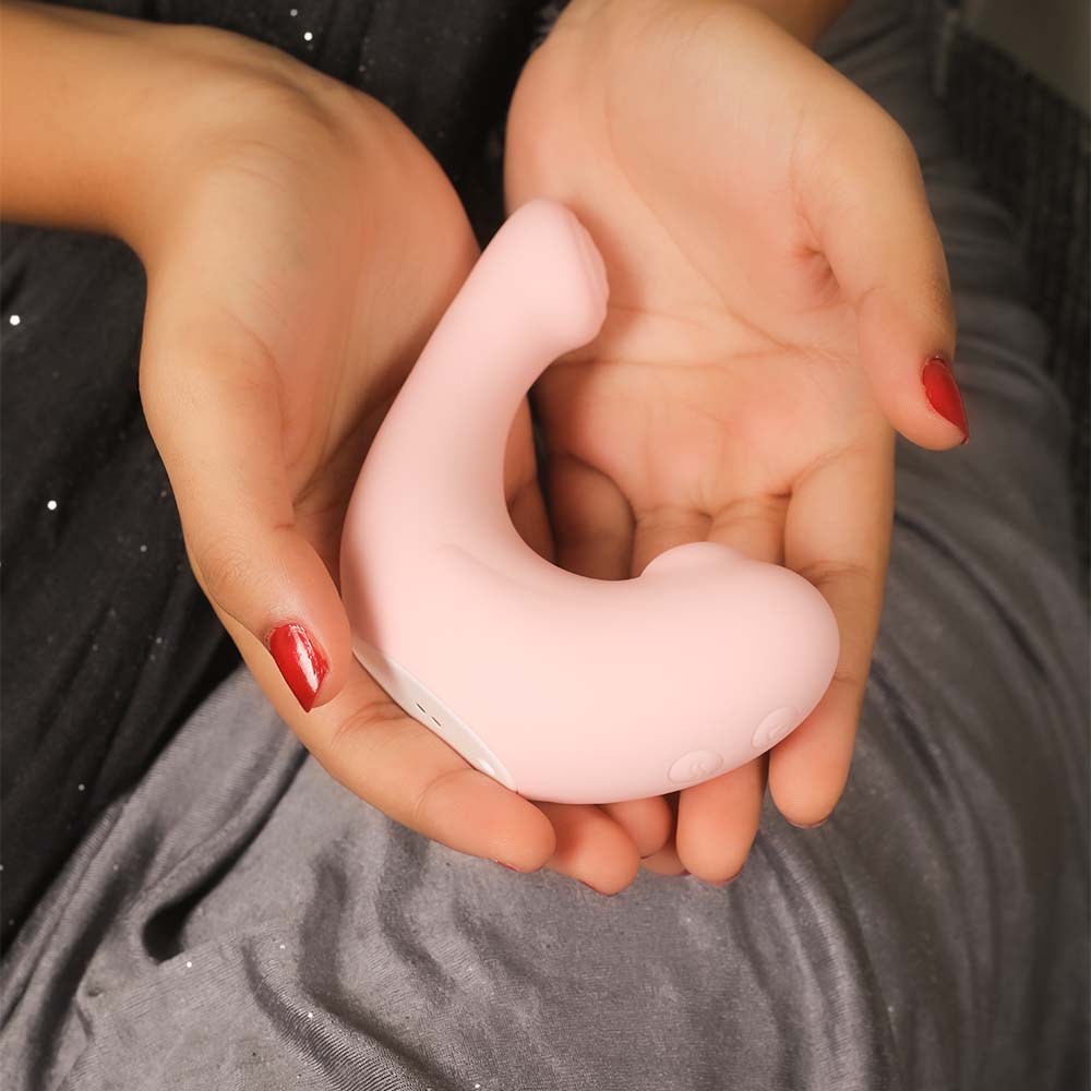 Compact leopard-themed clitoral stimulator with powerful suction function