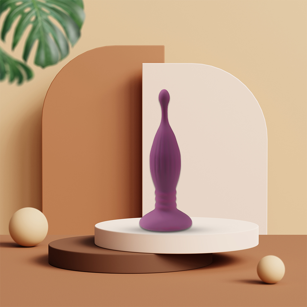 Ergonomic anal plug with vibration modes and smartphone compatibility