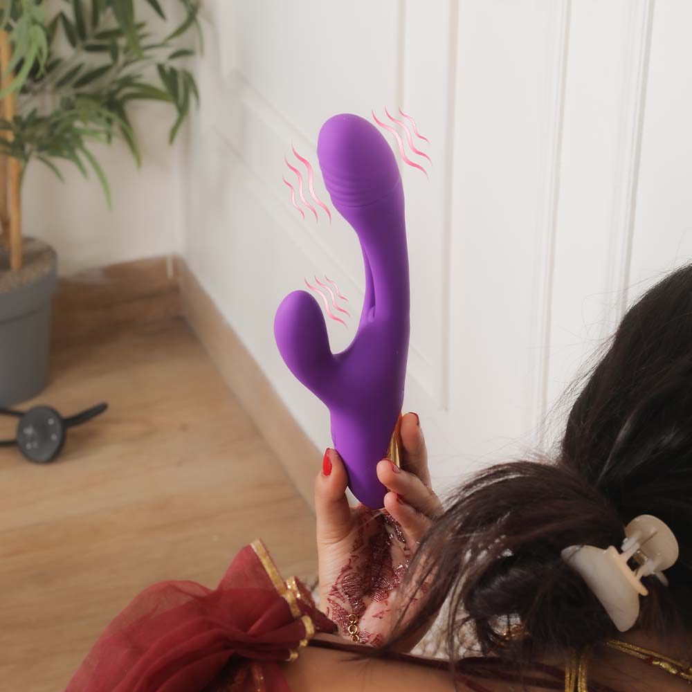 Compact Austin vibrator with multiple vibration modes and soft silicone finish