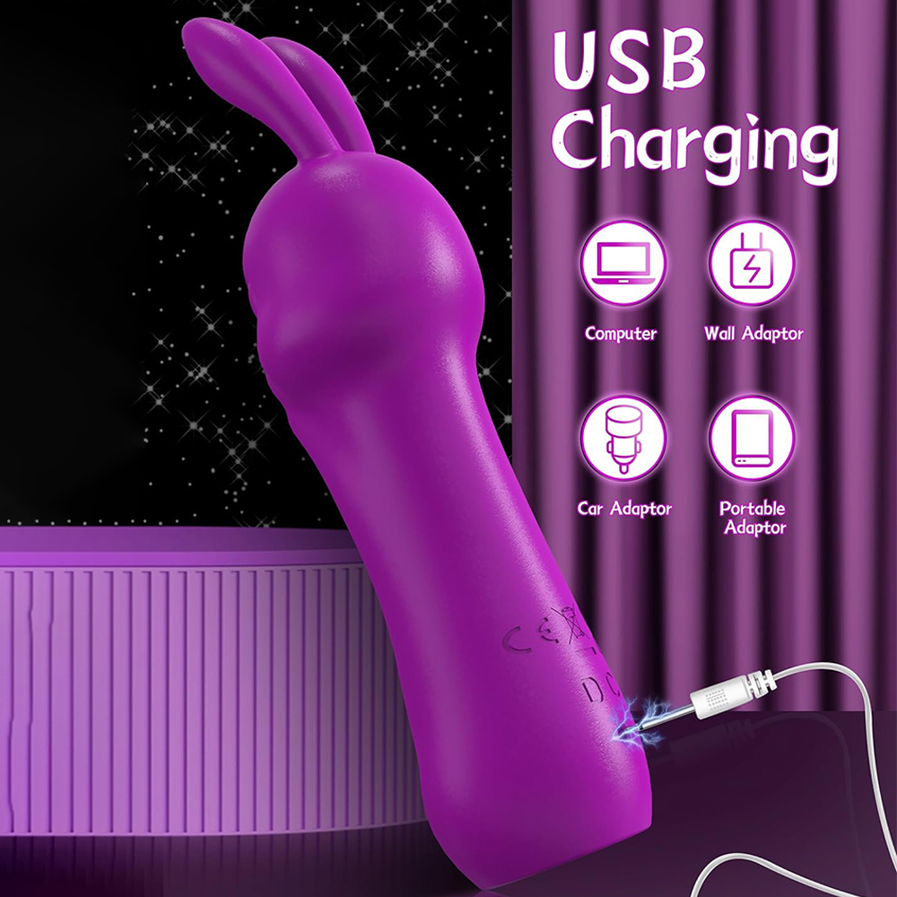 Arctic Hare telescoping vibrator with dual stimulation and sleek design