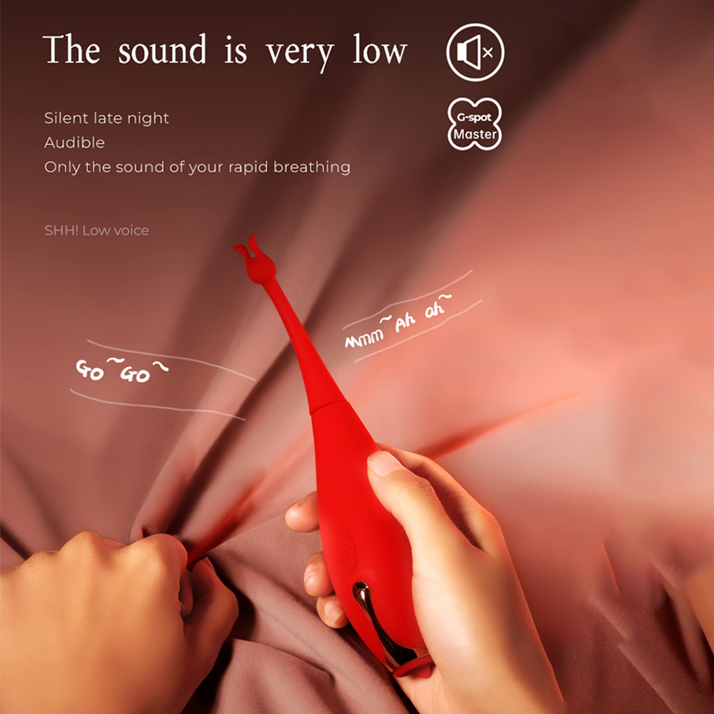 Discreet pen-shaped vibrator in elegant metallic finish for travel-friendly pleasure