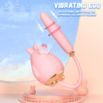 Telescopic Sucking Rabbit Vibrator: Remote Controlled