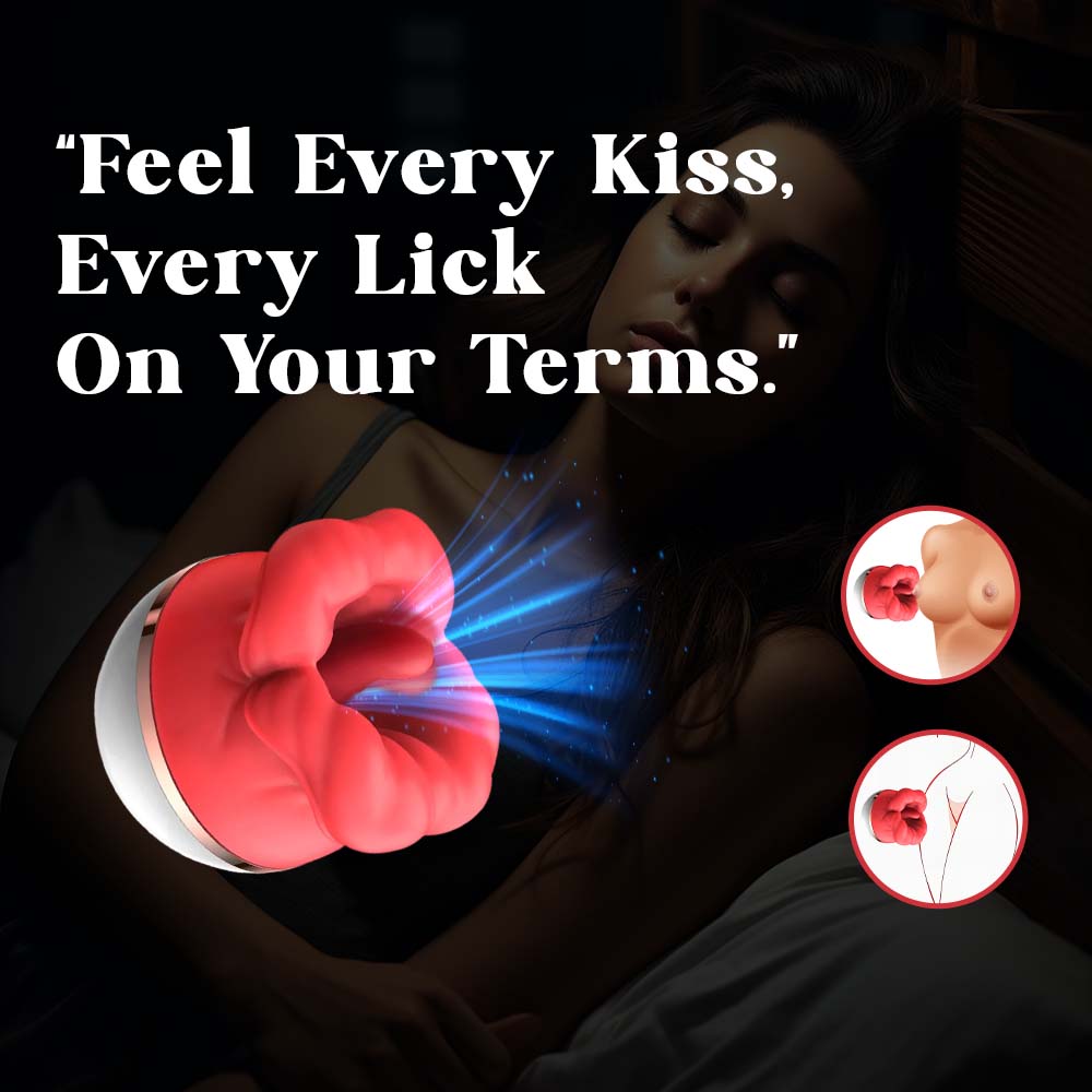 "Real-feel mouth massager with licking and sucking functions – designed for intense clitoral stimulation."