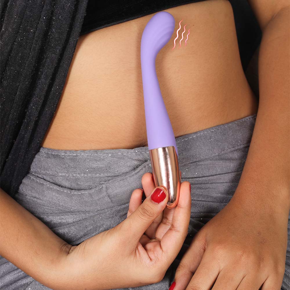 Premium body-safe vibrator with sleek contours and powerful motor