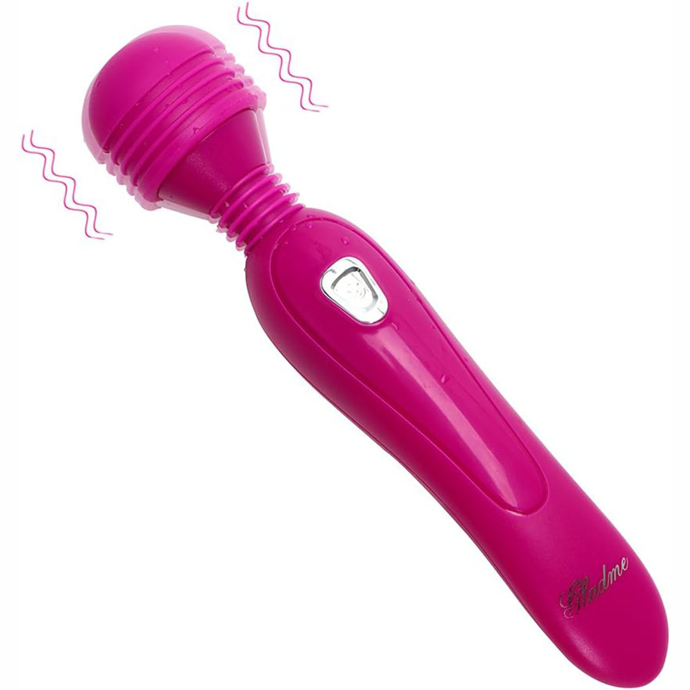 Battery-operated personal massager with multiple vibration settings