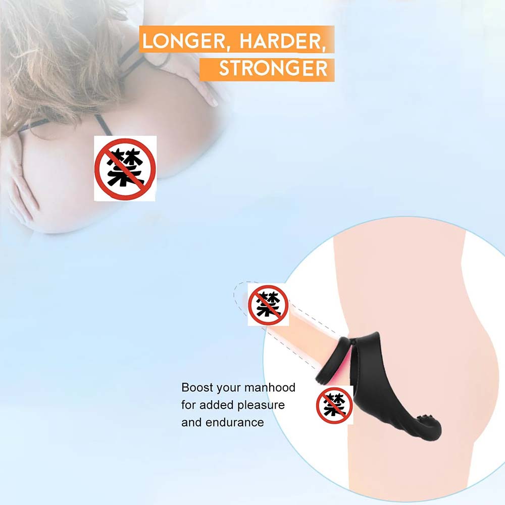 Stretchable performance ring for men made with soft silicone material