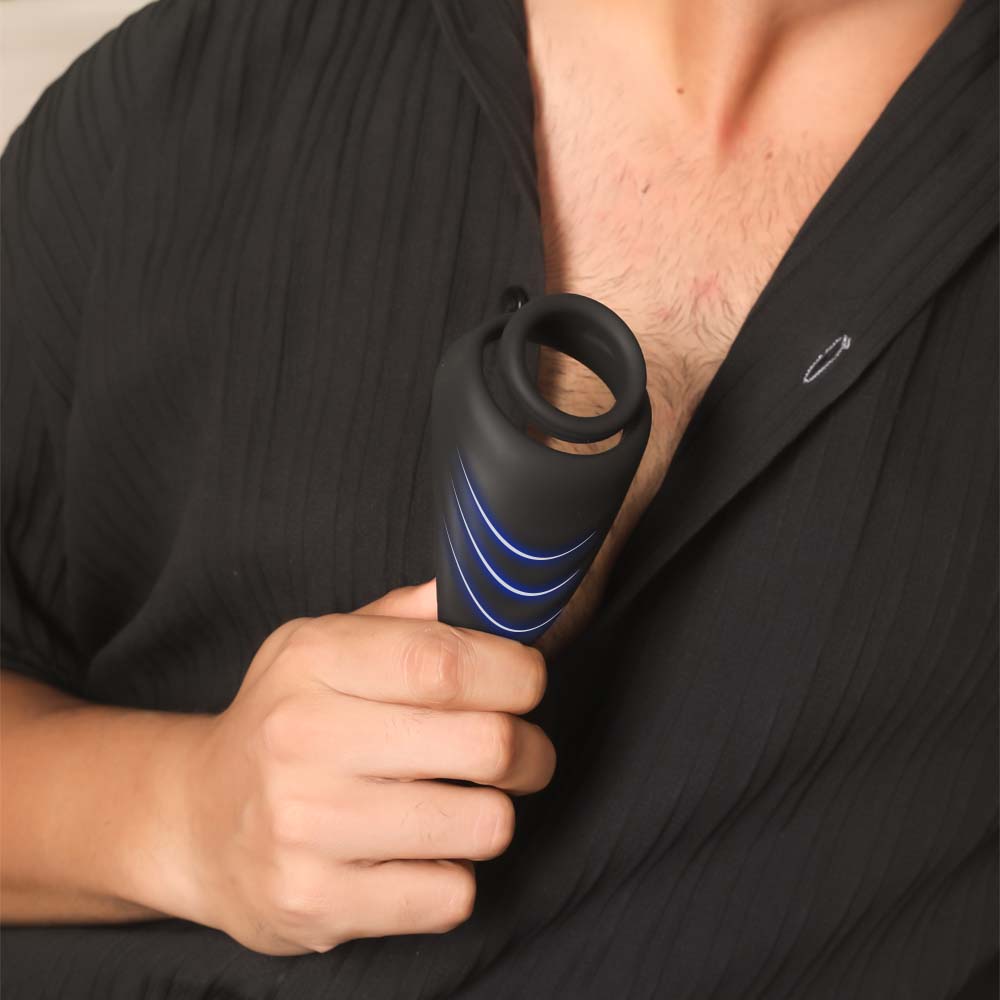 Performance-enhancing cock ring made from soft, stretchable silicone