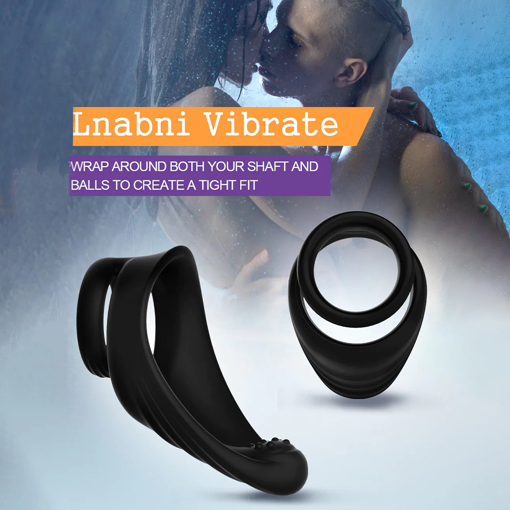Black silicone lock ring for men designed to enhance sexual performance