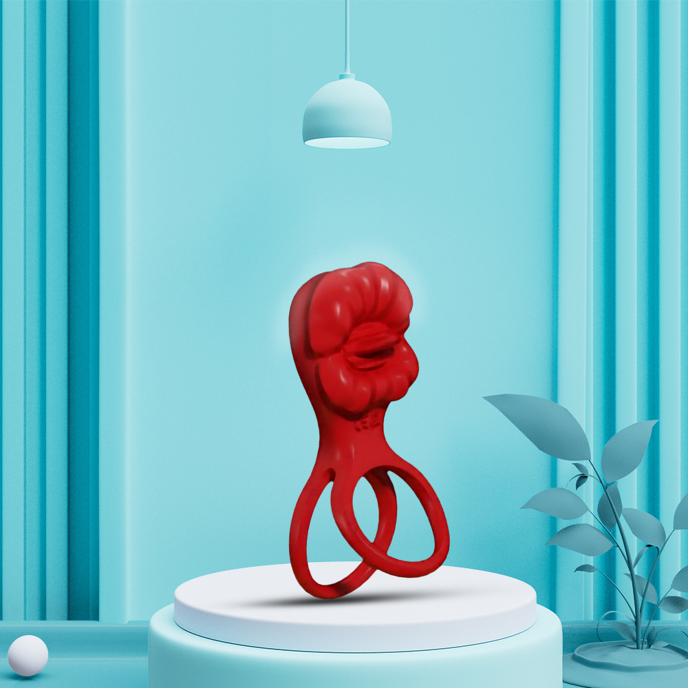 Mouth-shaped penis ring made of soft, body-safe silicone