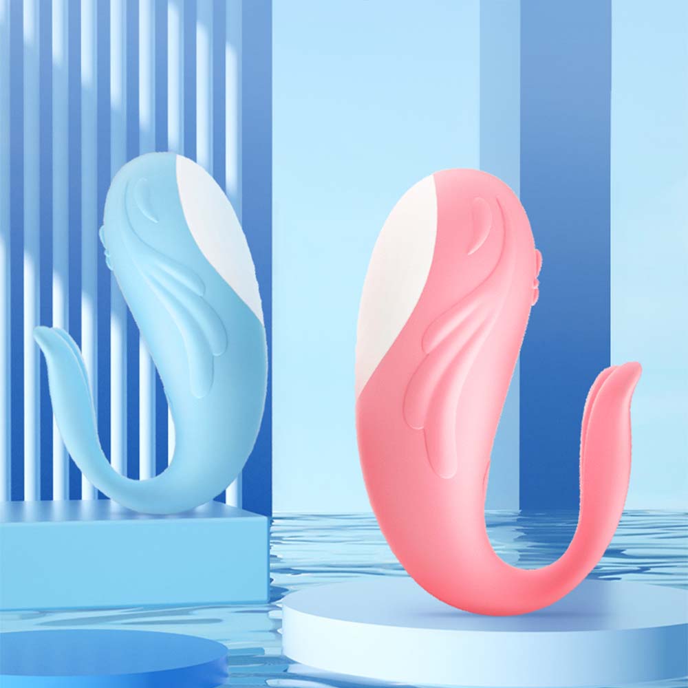 "Small Whale Jumping Egg – compact, powerful vibrator shaped like a cute whale for discreet pleasure."