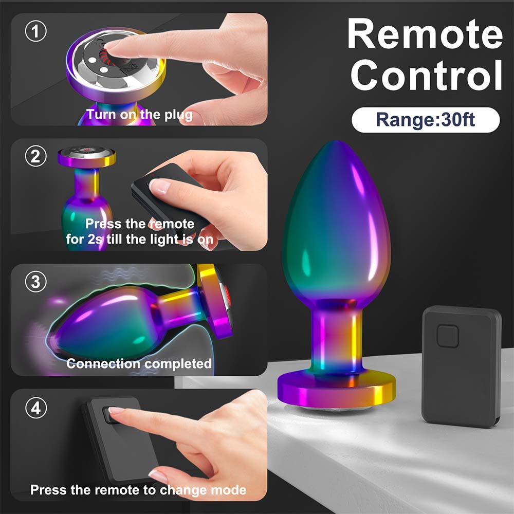 "Compact remote wellness massager – sleek silicone cylinder with handheld remote."