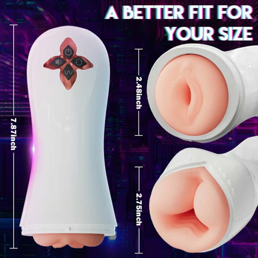 "Premium interactive male massager with touch sensors and sleek ergonomic design."