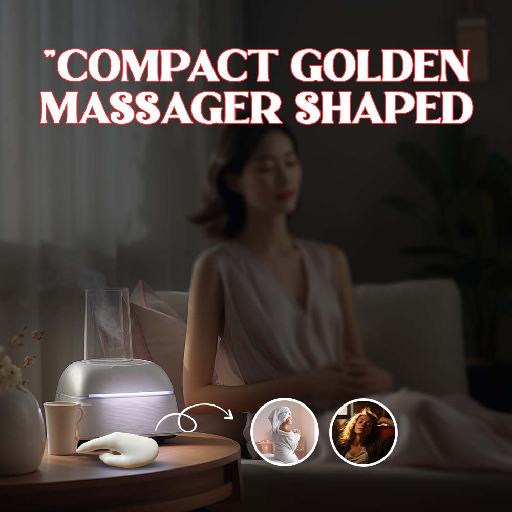 "Premium golden wellness hand tool—luxury design meets deep comfort."