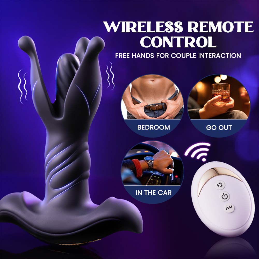 "GoMyToy flower-opening massager – elegant blossom shape with smooth silicone petals for targeted touch and deep relaxation."