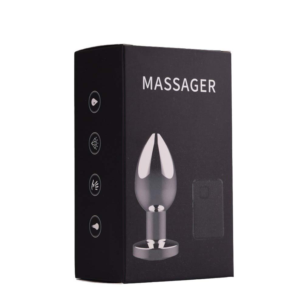 "Remote-controlled compact massager – discreet shape, smooth feel, easy grip."