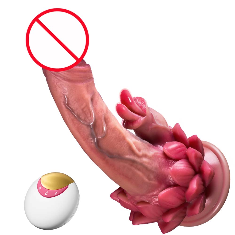 "दिलDO dual-mode massager — remote control, leather-soft silicone finish."