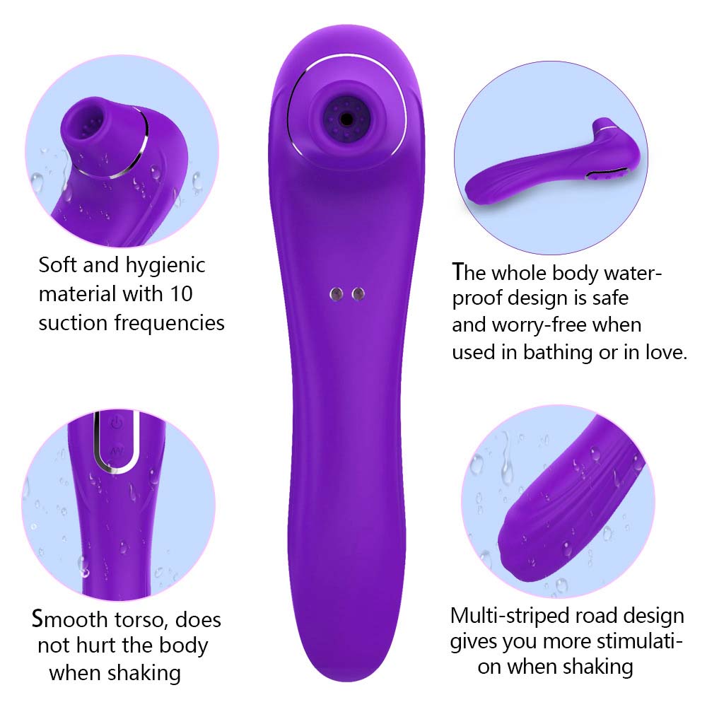 "Advanced PulseTouch massager — smooth silicone design with suction and vibration."