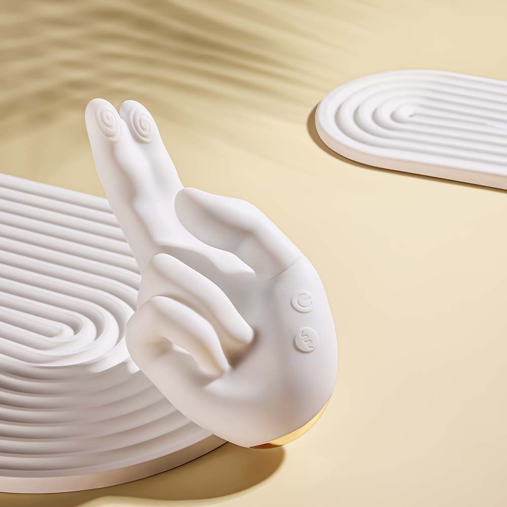 "Warm-heating Golden Right Hand toy — ergonomic hand form with motorized motion."