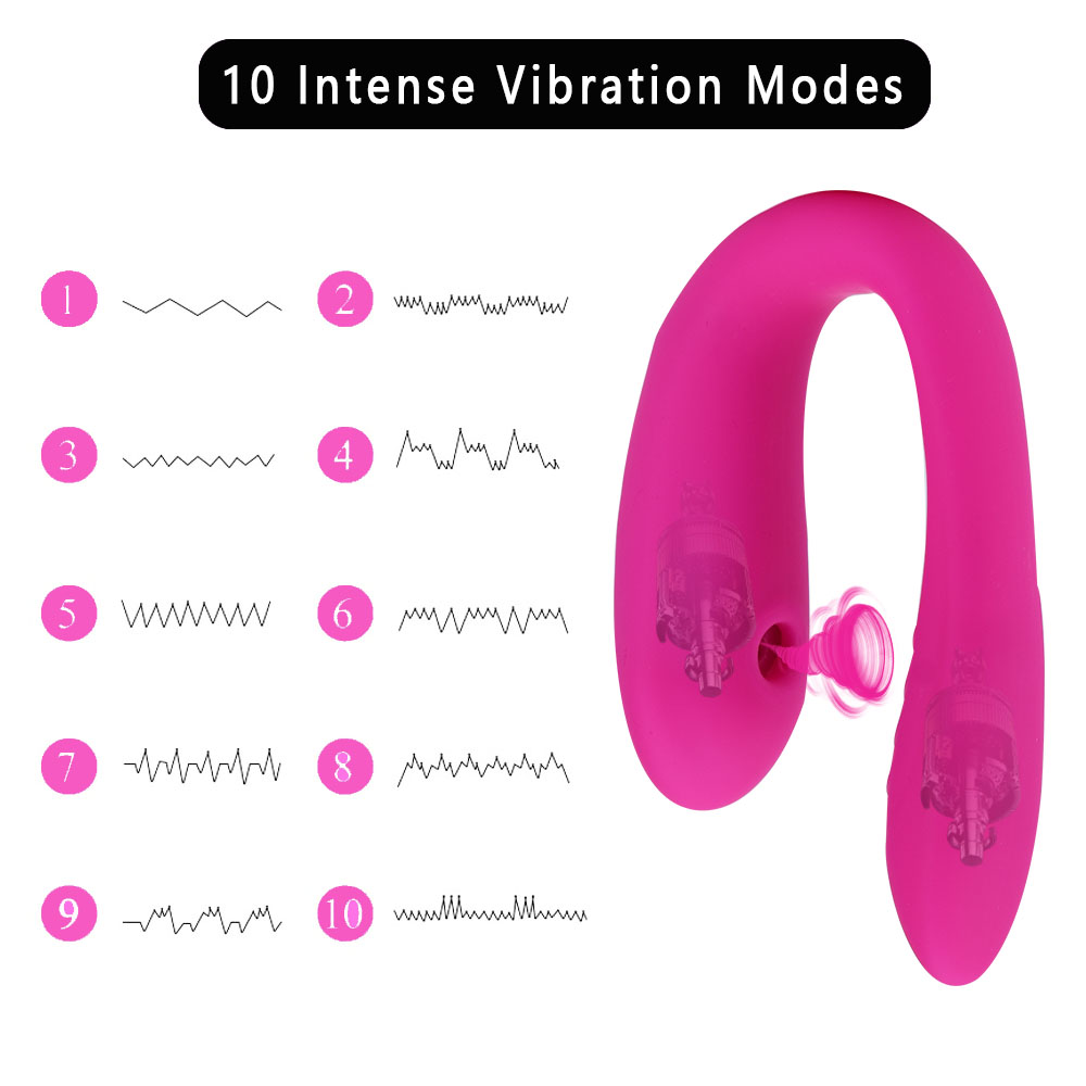 "Premium remote-controlled suction vibration massager in sleek body-safe silicone."