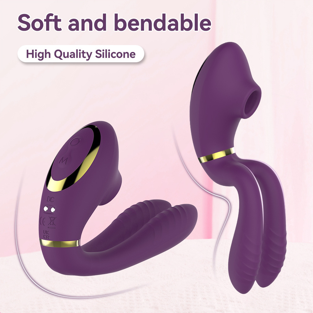 "GoMyToy dual-function app-controlled wellness device—two petal arms in smooth silicone."