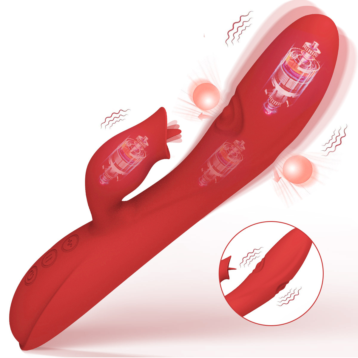 Dual-Action Flapping & Vibration Massager