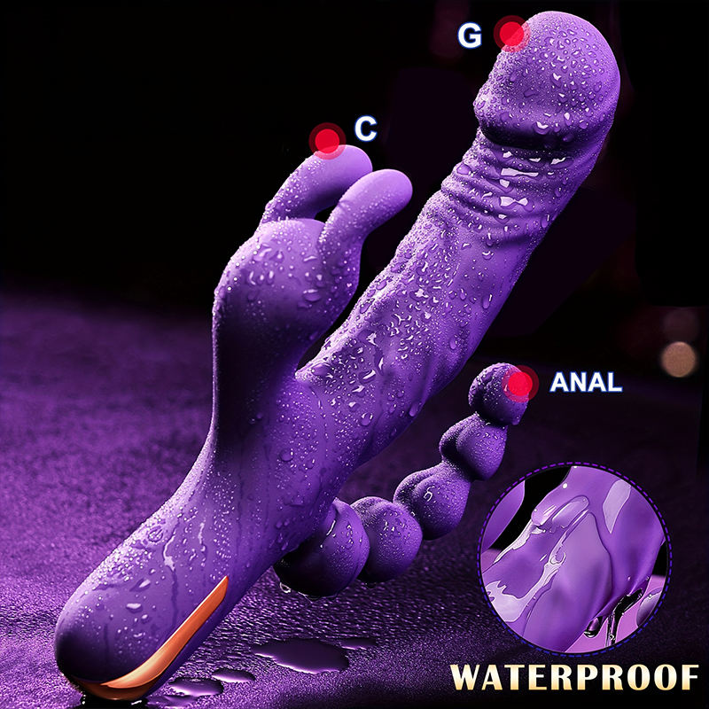 "Premium Triple Motor Massager with ergonomic handle and silicone head – designed for multi-zone relaxation."